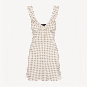 NWOT Realisation Par The Hazel Tan Gingham Size S